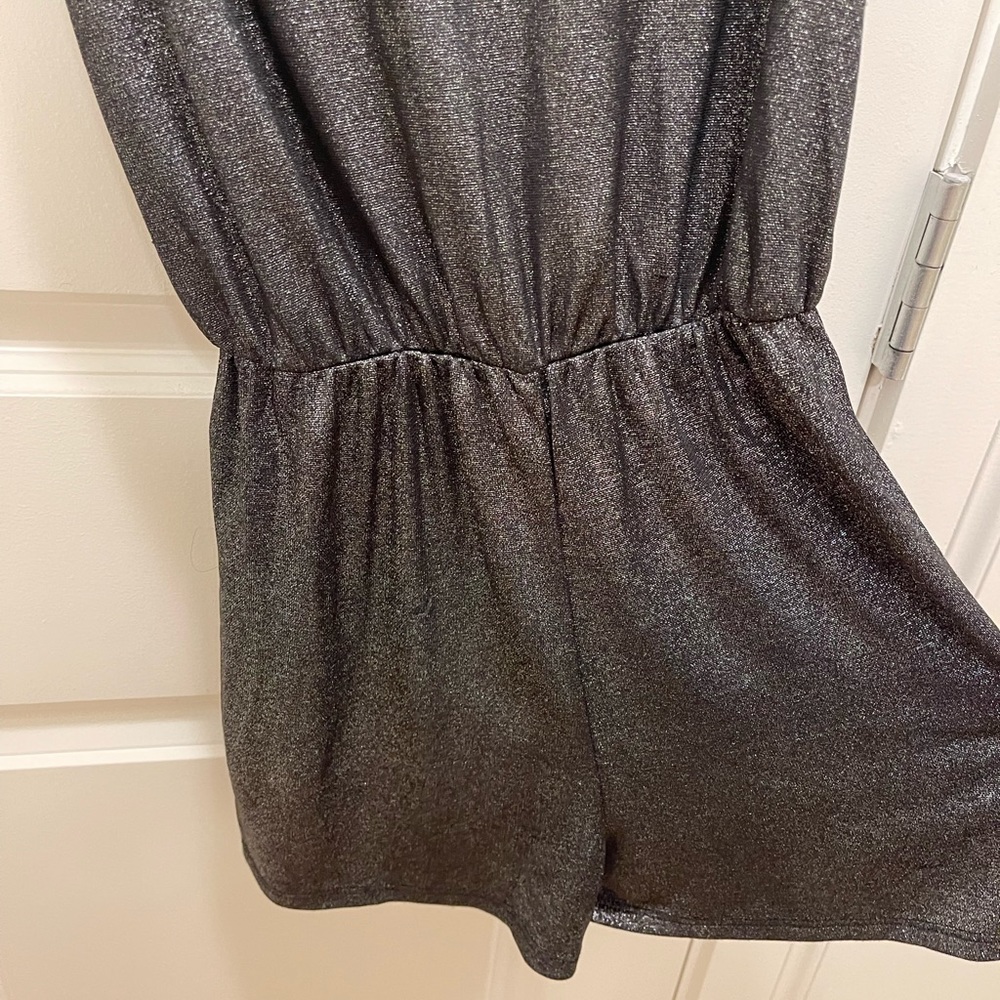 Metallic Black sparkly romper from Revolve, brand Peter’s Pot! - Picture 4 of 7
